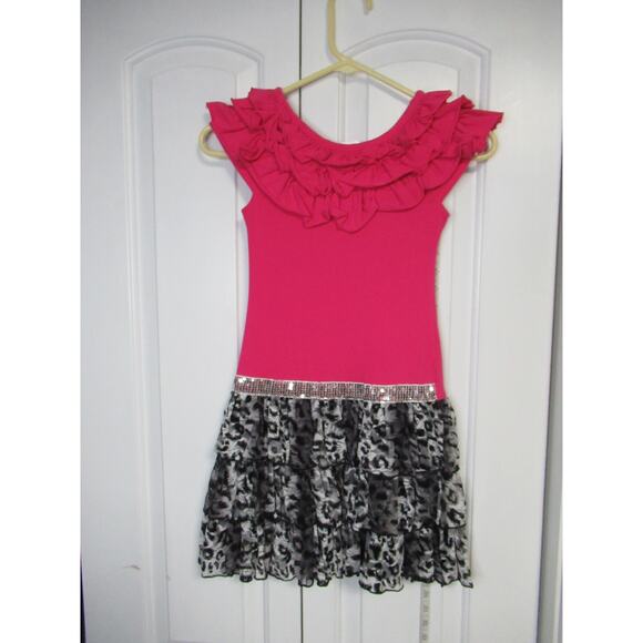 #16 Rare Too Pink Lepoard Dress - Picture 2 of 4
